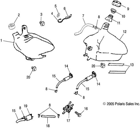 Polaris 0451098 Fuel Tank Cap for 2003-2006 Sportsman Predator Scrambler 50 90 OEM in Saudi Arabia