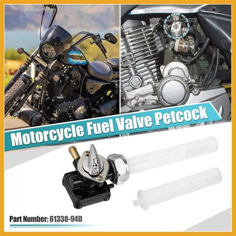 Motorcycle Fuel Valve Petcock with Male Thread 61338-94D for Harley FXST FLST FXD FLT 95-01 for 1340cc for Harley Vacuumed Petcock Valve Switch Gas Fuel Shut Off Valve Replacement in Saudi Arabia