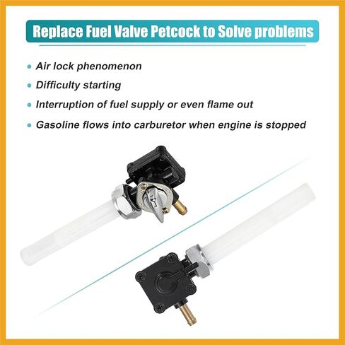 Motorcycle Fuel Valve Petcock with Male Thread 61338-94D for Harley FXST FLST FXD FLT 95-01 for 1340cc for Harley Vacuumed Petcock Valve Switch Gas Fuel Shut Off Valve Replacement in Saudi Arabia