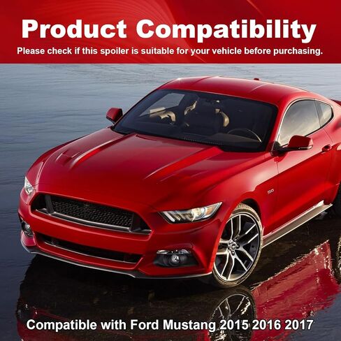 Front Bumper Lip Compatible with Ford Mustang 2015 2016 2017 Carbon Fiber Printing Front Lip Splitter ABS Front Spoiler in Saudi Arabia