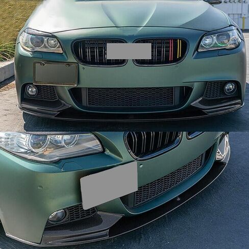 Front Bumper Lip Compatibility with 2011-2016 F10 528i 535i 550i 5 Series M Sport M Tech Style Front Splitter Bumper Chin Lip Carbon Fiber Style in Kuwait