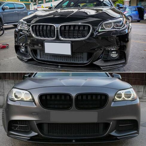 Front Bumper Lip Compatibility with 2011-2016 F10 528i 535i 550i 5 Series M Sport M Tech Style Front Splitter Bumper Chin Lip Carbon Fiber Style in Kuwait