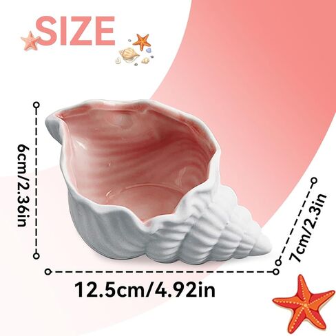Pink Ceramic Conch Jewelry Tray, Conch Shape Jewelry Dish Ceramic Holder Ring Trinket Plate Ocean Coastal Decor Jewelry Plate Tray Key Bowl for Jewelry Christmas Room Beach Decor in Saudi Arabia