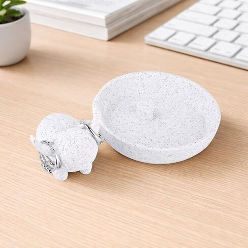Highland Cow Ring Holder with Dish, Cute Jewelry Organizer Trinket Plate for Rings Earrings Necklaces Decorative Cow Jewellery Holder Tray for Engagement Wedding Vanity Dresser Women Decor in Saudi Arabia