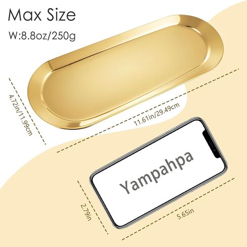 صينية عطر من الستانلس ستيل، ذهبي، 12 بوصة - عبوتان in Kuwait