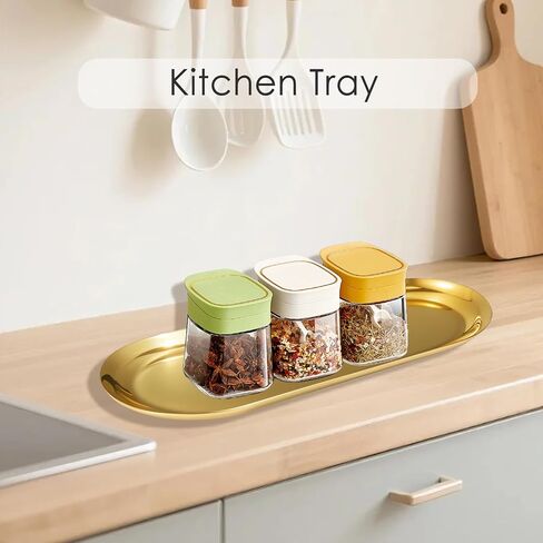 صينية عطر من الستانلس ستيل، ذهبي، 12 بوصة - عبوتان in Kuwait