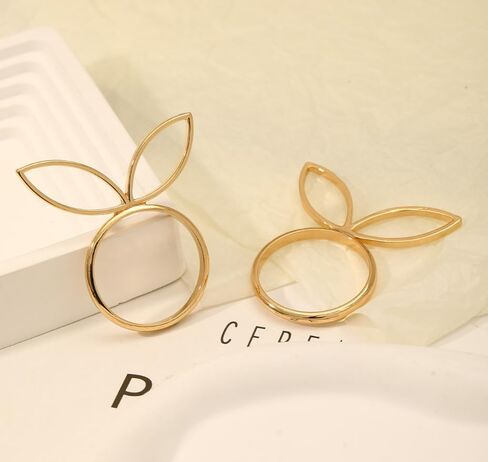 6 Pcs Cute Hollowed Out Bunny Napkin Rings, Simple Alloy Easter Bunny Napkin Holder, Easter Wedding Birthday Party Tabletop Decoration Accessories in Saudi Arabia