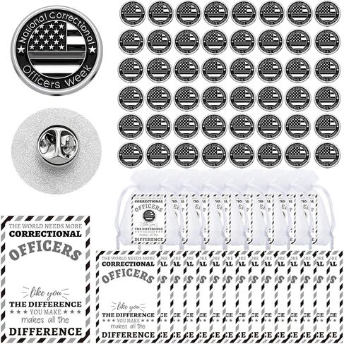 24 Sets Correctional Officer Appreciation Gifts Bulk Honor Correctional Officer Prison Police Gifts Souvenir Badges for Birthday Graduation Retirement Gift in Saudi Arabia