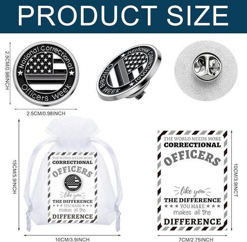 24 Sets Correctional Officer Appreciation Gifts Bulk Honor Correctional Officer Prison Police Gifts Souvenir Badges for Birthday Graduation Retirement Gift in Saudi Arabia