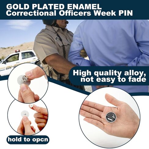 24 Sets Correctional Officer Appreciation Gifts Bulk Honor Correctional Officer Prison Police Gifts Souvenir Badges for Birthday Graduation Retirement Gift in Saudi Arabia