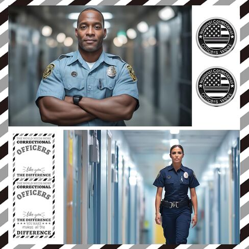 24 Sets Correctional Officer Appreciation Gifts Bulk Honor Correctional Officer Prison Police Gifts Souvenir Badges for Birthday Graduation Retirement Gift in Saudi Arabia