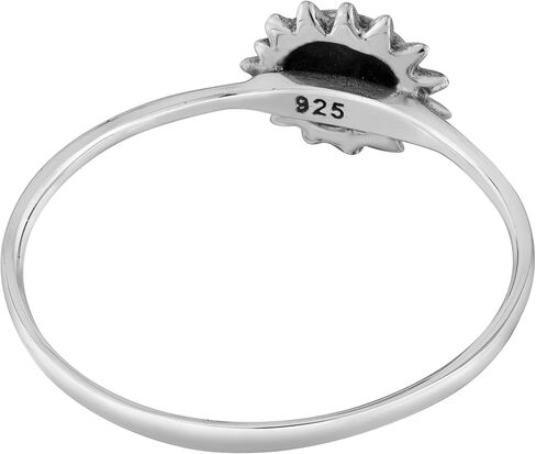 AeraVida Celestial Embrace .925 Sterling Silver Sun and Moon Face Band Ring | Adjustable Moon & Sun Face Ring for Women | Sun Moon Rings for Women | Sterling Silver Ring in Saudi Arabia