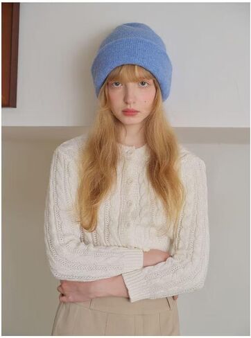 Wool Blend Double Layer Seamless Beanie for Women in Saudi Arabia