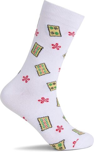 Sock Party Mahjong Socks, Funny Mahjong Gifts For Women, One Size in Saudi Arabia