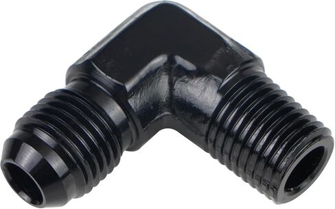 6AN Male Flare to 1/4 Male 90 Degree Fitting Adapter Aluminum Fuel Line Hose Adapter Black Anodized Fuel System Fittings in Saudi Arabia