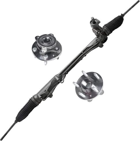 Detroit Axle - Front Rack & Pinion Kit for 2005-2007 Ford Freestyle Five Hundred Mercury Montego Power Steering Rack and Pinion 2 Wheel Bearing Hubs Assembly 2006 Replacement in Saudi Arabia