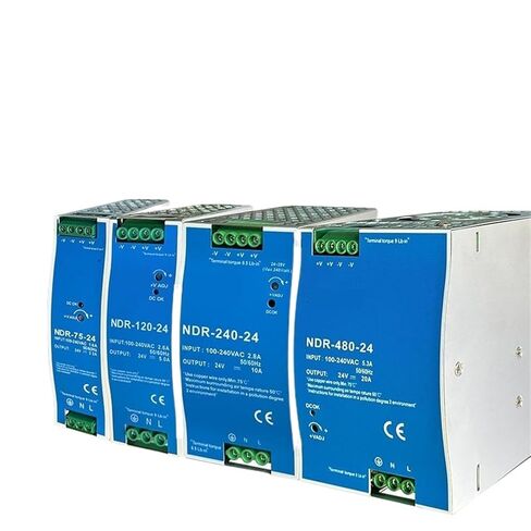 1pcs NDR-75W 120W 240W 480W 12V 24V 48V Switching Power Supply Industrial DIN Rail AC/DC Single Output Power Transformer(NDR-480-48V 10A) in Saudi Arabia