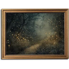 CHMMART Vintage Gold Framed Wall Art Whimsical Frog Botanical Canvas Art Prints Animal Pictures Wall Decor Cottagecore Plant Paintings Artwork for Living Room Bedroom 8x10in in Saudi Arabia