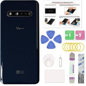 Compatible with LG V60 ThinQ 5G Back Cover Replacement, V60 Back Housing Door with Pre-installed Camera Lens for All Carriers, includes Repair Tools & Instruction, Classy Blue in Kuwait