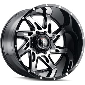 SPYDER Gloss Black Wheel with Painted (22 x 14. inches /8 x 180 mm, -76 mm Offset) in Saudi Arabia