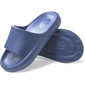 شبشب وسادة للرجال - أحذية استحمام فائقة النعومة، صنادل حمام مضادة للانزلاق، شرائح سريعة الجفاف وسهلة التنظيف للاستخدام الداخلي والخارجي، أو الحمام، أو غرفة النوم، أو حمام السباحة. in Kuwait