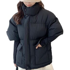 Womens Oversized Puffer Vest Short Sleeve Stand Collar Zip Up Warm Quilted Jacket Vest with Pockets in Kuwait