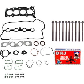 DNJ HGB4316 مجموعة حشية رأس الاسطوانة مع مجموعة مسامير الرأس لـ 2014-2019 مازدا 3 6 CX-5 2.5L L4 16V DOHC 2488cc in Kuwait
