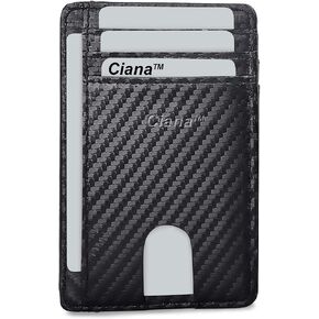 محفظة Ciana الذكية من الجلد الصناعي رفيعة للرجال والنساء، أفضل محفظة للجيب الأمامي وحامل بطاقات الائتمان مع حجب RFID (أزرق) in Kuwait