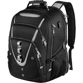 Mogplof Extra Large Laptop Backpack, 17 inch TSA Flight Approved Travel Backpack for Men, Large Backpack with USB Charging Port, RFID Business Computer Bag, Heavy Duty Water Resistant College Bookbag in Kuwait