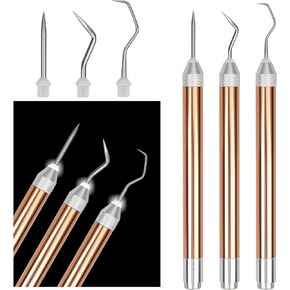 3 قطع أدوات إزالة الأعشاب الضارة من الفينيل مع ضوء مع دبوس وخطاف أداة إزالة الأعشاب الضارة من أجل إزالة الحديد على ماكينات قطع الصور الظلية من ورق الفينيل الصغير (ذهبي وردي) in Kuwait