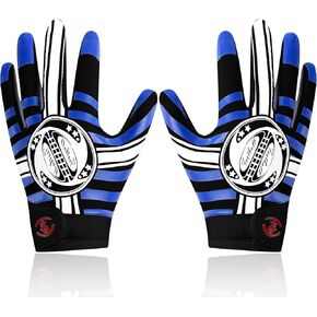 Youth Football Gloves, Sticky Silicone American Football Receiver Gloves, Zebra Printing Super Grip Rugby Sports Flag Football Gloves for Youth & Kids in Saudi Arabia