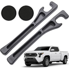 Pukonger مقعد السيارة الفجوة حشو متوافق مع تويوتا تاكوما الملحقات مقعد الفجوة المكونات مانع مع فتحة التخزين المنظم عدم الانزلاق حامل كأس السيارة كوستر 2 حزمة أسود in Kuwait