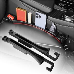 2PCS Car Seat Gap Filler Organizer with Car Glasses Holder,Multi-Function Cars Gap Seat Filler with Hooks,Storage Slots,Universal in Between Cars Seats Catcher for Gaps Filling in Kuwait