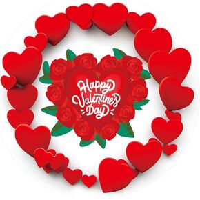 72PCS Love Label Love Stickers Valentines Day Gift Tags 2-Inch Red Round Happy Valentine's Day Stickers Wedding Party Adult and Children's Festival Gift Sealing Decorations in Saudi Arabia