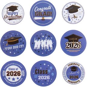 ShumKwin180 PCS Graduation Stickers Class of 2026, Graduation Envelope Certificates Seals, Candy Drops Labels Sticker for Chocolate Kisses Candy Stickers for Graduation Party Favors 0.75 inch, Blue in Saudi Arabia