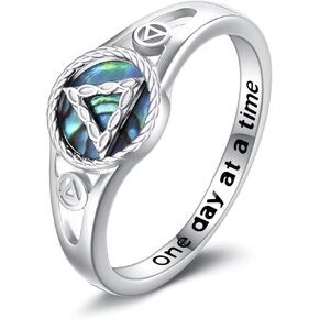 خاتم رصانة من الفضة الإسترليني AA مجوهرات لمدمني الكحول المجهولين للأمهات in Kuwait