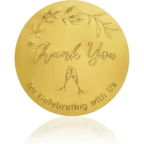 120 قطعة مصنوعة يدويًا مع ملصقات الحب، ملصقات مصنوعة يدويًا من رقائق الذهب المنقوشة مقاس 5.08 سم لتغليف الأعمال الصغيرة، هدايا الزفاف، الحرف اليدوية، أعياد الميلاد، أختام المغلف - علامات لاصقة مستديرة شكرًا لك in Kuwait