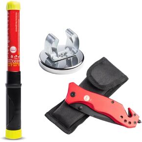 100-Second Fire Safety Stick with Magnetic Mount & Emergency Knife – Mess-Free, Maintenance-Free | Fire Protection for Vehicle, Garage & Industrial Use – 1 Set in Kuwait