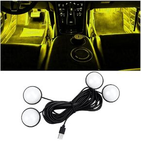 Car Interior LED Lights, 4 in 1 USB Port RGB Automotive Ambient Neon Light Kit, Vehicle Center Console Dashboard Strip Lamps Decoration Accessories, Universal for SUV Truck Sedan (Multicolor) in Saudi Arabia