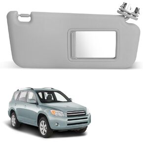 حاجب الشمس جانب السائق لسيارة Toyota RAV4 2006-2013، رمادي، حاجب السيارة على الجانب الأيسر مع مرآة خفيفة، استبدال #74320-42501-B2 74320-42500-B0 in Kuwait