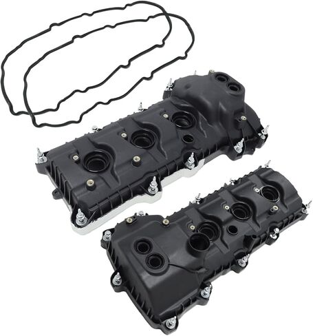 FZJDSD 2Pcs Engine Valve Covers w/Gasket BR3Z6582U BR3Z6582R Compatible with Ford Explorer Flex Edge F-150 Transit-150 250 350 Fit for Lincoln MKS MKZ MKT MKX 3.7L 2011-2019 in Saudi Arabia