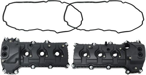 FZJDSD 2Pcs Engine Valve Covers w/Gasket BR3Z6582U BR3Z6582R Compatible with Ford Explorer Flex Edge F-150 Transit-150 250 350 Fit for Lincoln MKS MKZ MKT MKX 3.7L 2011-2019 in Saudi Arabia