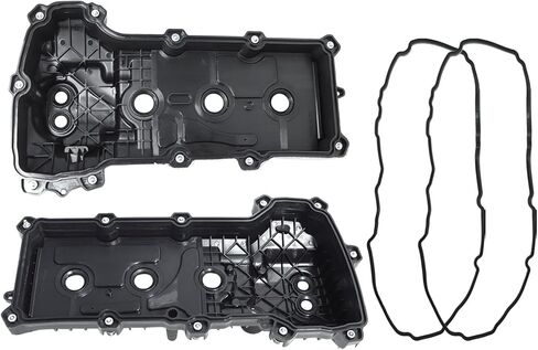 FZJDSD 2Pcs Engine Valve Covers w/Gasket BR3Z6582U BR3Z6582R Compatible with Ford Explorer Flex Edge F-150 Transit-150 250 350 Fit for Lincoln MKS MKZ MKT MKX 3.7L 2011-2019 in Saudi Arabia