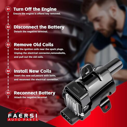 FAERSI Set of 8 Ignition Coil Pack for V8 5.3 6.0 Chevy Silverado 1500 2500 Tahoe Suburban Express GMC Sierra Yukon XL Savana Escalade 2000 2001 2002 2003 2004 2005 Coils Replaces# UF262 D585 in Saudi Arabia