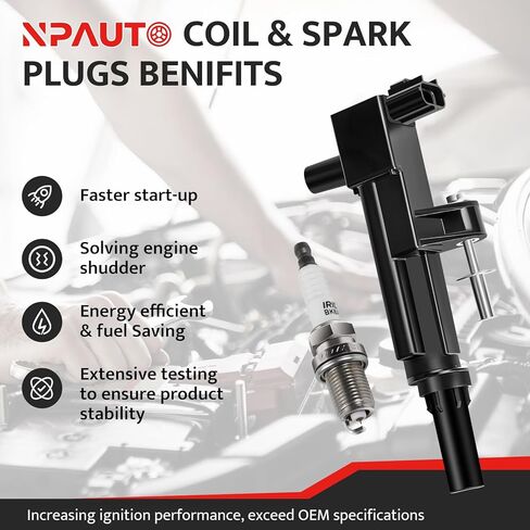 Ignition Coil Pack and Spark Plugs fit for V8 4.7L 2008 2009 2010 Jeep Grand Cherokee Commander, Dodge Ram 1500 Durango Dakota Dakota, Chrysler Aspen 08 09 10, UF601, Set of 8 Coils + 16 Spark Plugs in Saudi Arabia