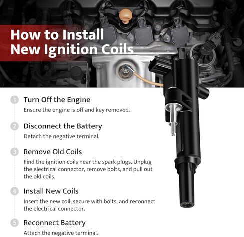Ignition Coil Pack and Spark Plugs fit for V8 4.7L 2008 2009 2010 Jeep Grand Cherokee Commander, Dodge Ram 1500 Durango Dakota Dakota, Chrysler Aspen 08 09 10, UF601, Set of 8 Coils + 16 Spark Plugs in Saudi Arabia