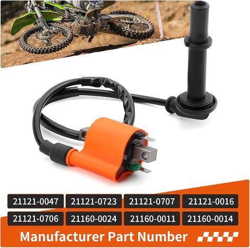 ملف الإشعال ث/غطاء سلك شمعة الاحتراق لـ Kawasaki KX250 KX450 F/X KLX450R 2006-2024 21121-0706 in Saudi Arabia