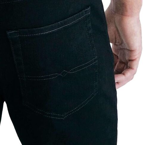 بنطلون جينز Lucky Brand للرجال 410 رياضي ذو قصة مستقيمة (الولايات المتحدة، درزة الخصر الداخلية، 38، 34، عادي، عادي، أسود محظوظ) in Saudi Arabia