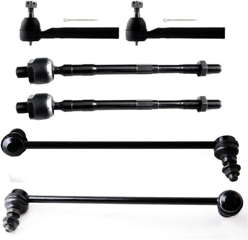 Steering Sway Bar Linkage Suspension Kit Outer Inner Side Alloy Steel Coated for Nissan for Murano 3.5L 2005-2007 Mounting Hardware Left Right Front K80256 K80255, simple installation in Kuwait