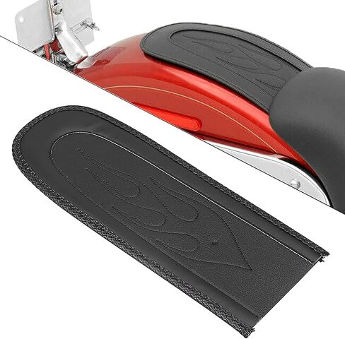 Flame Motorcycle Leather Rear Fender Bib Skin Solo Seat for Harley Dyna Super Glide Wide Glide Fat Bob FXDF in Saudi Arabia